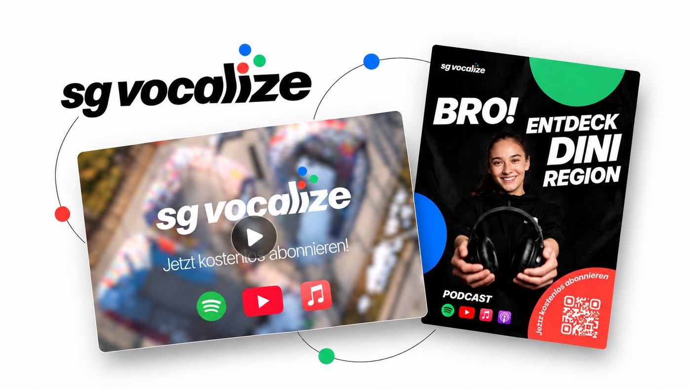 sg vocalize Content-Kampagne – Podcast-Video, Plakat